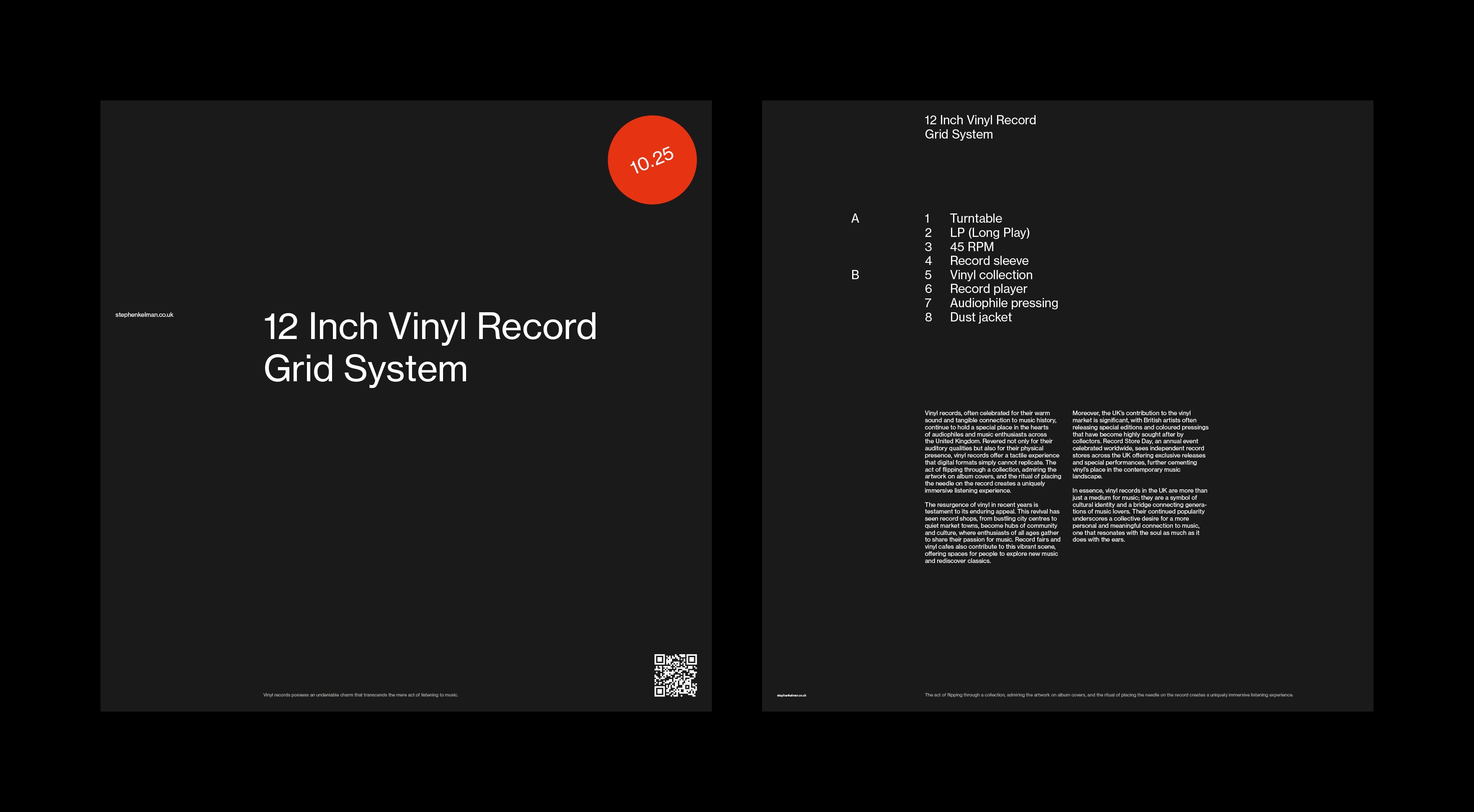 Vinyl sleeve design featuring asymmetric layout with bold typographic elements.”