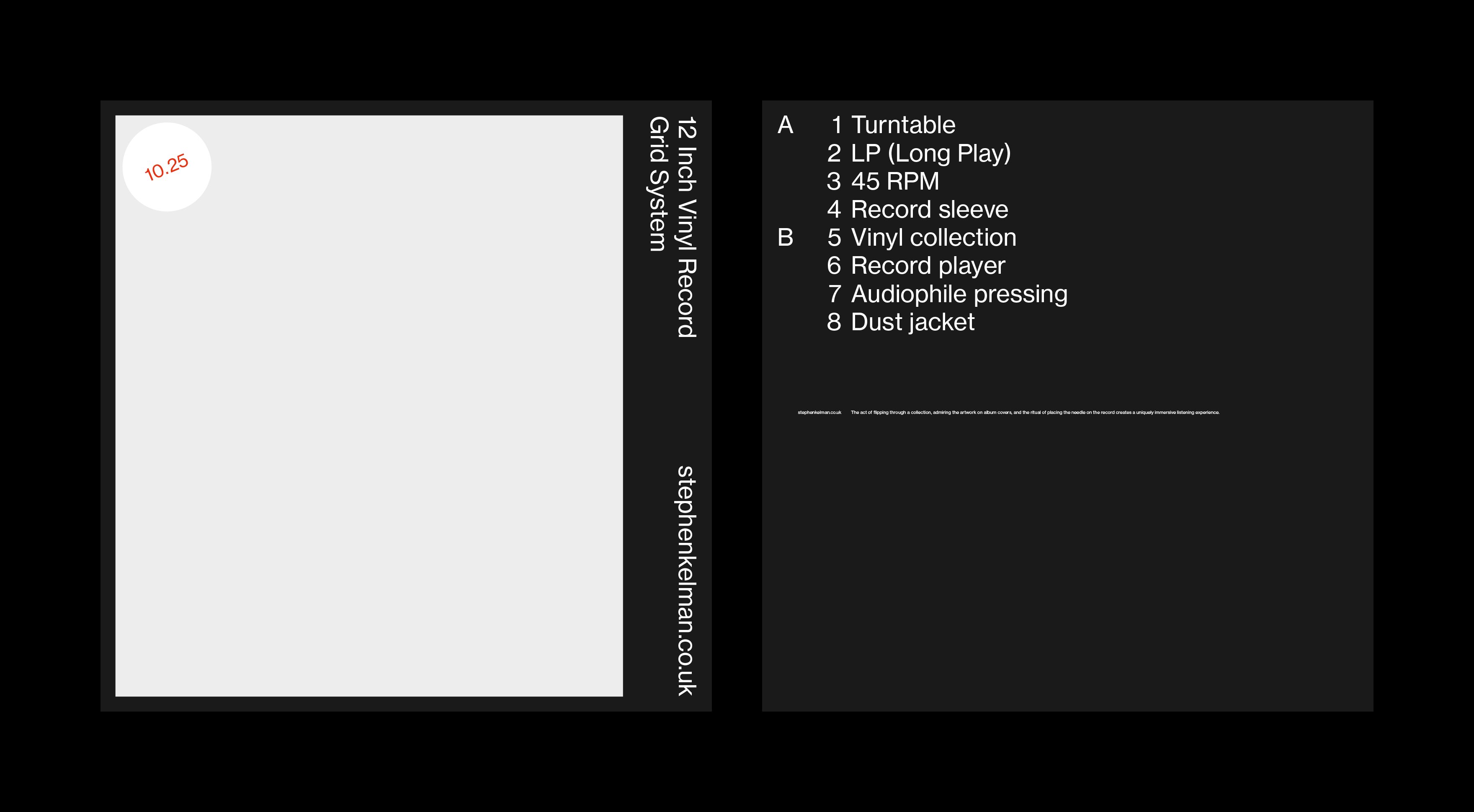 Design example highlighting proportional leading and modular grid application.