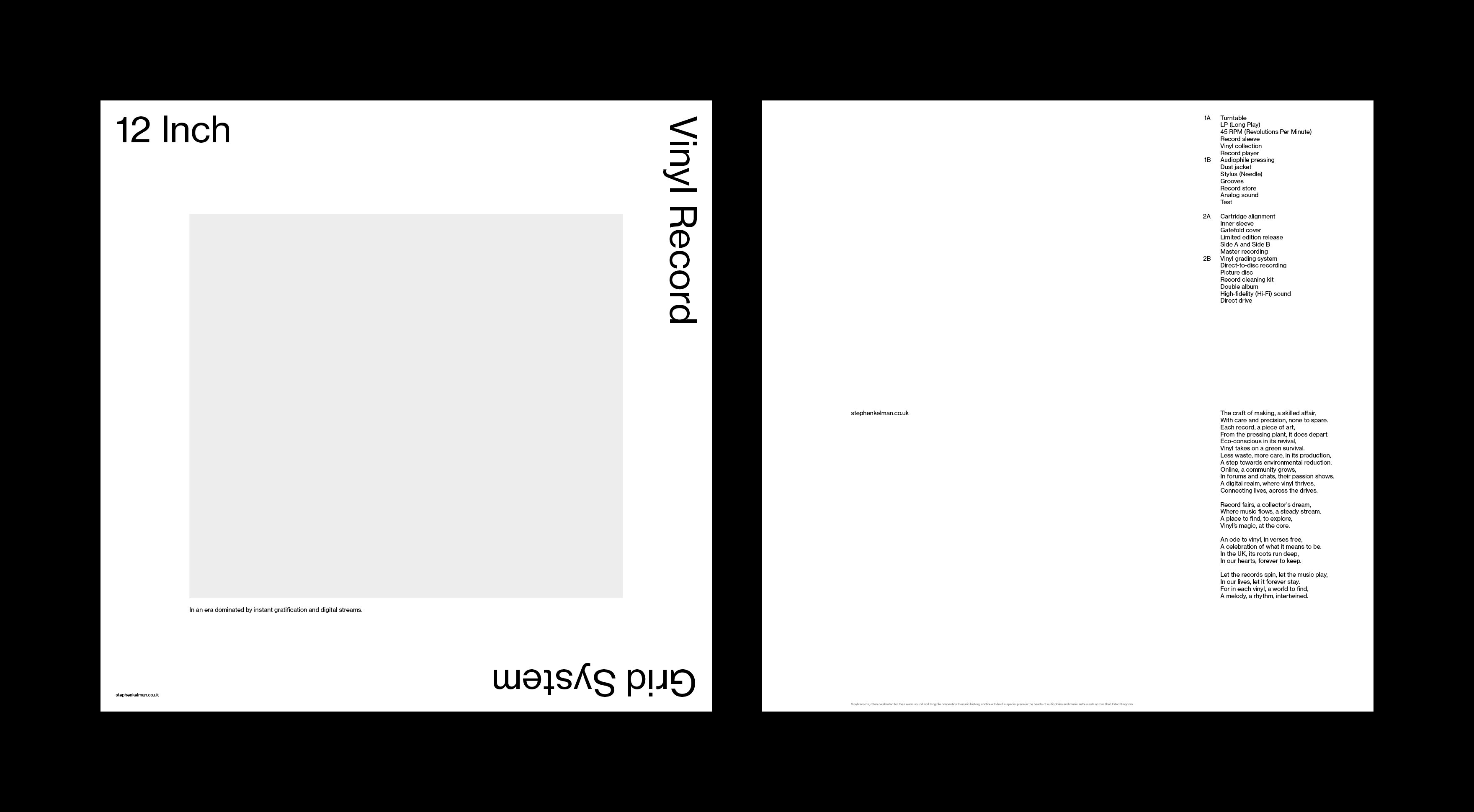 Artwork layout showcasing baseline grid alignment and clean typography.