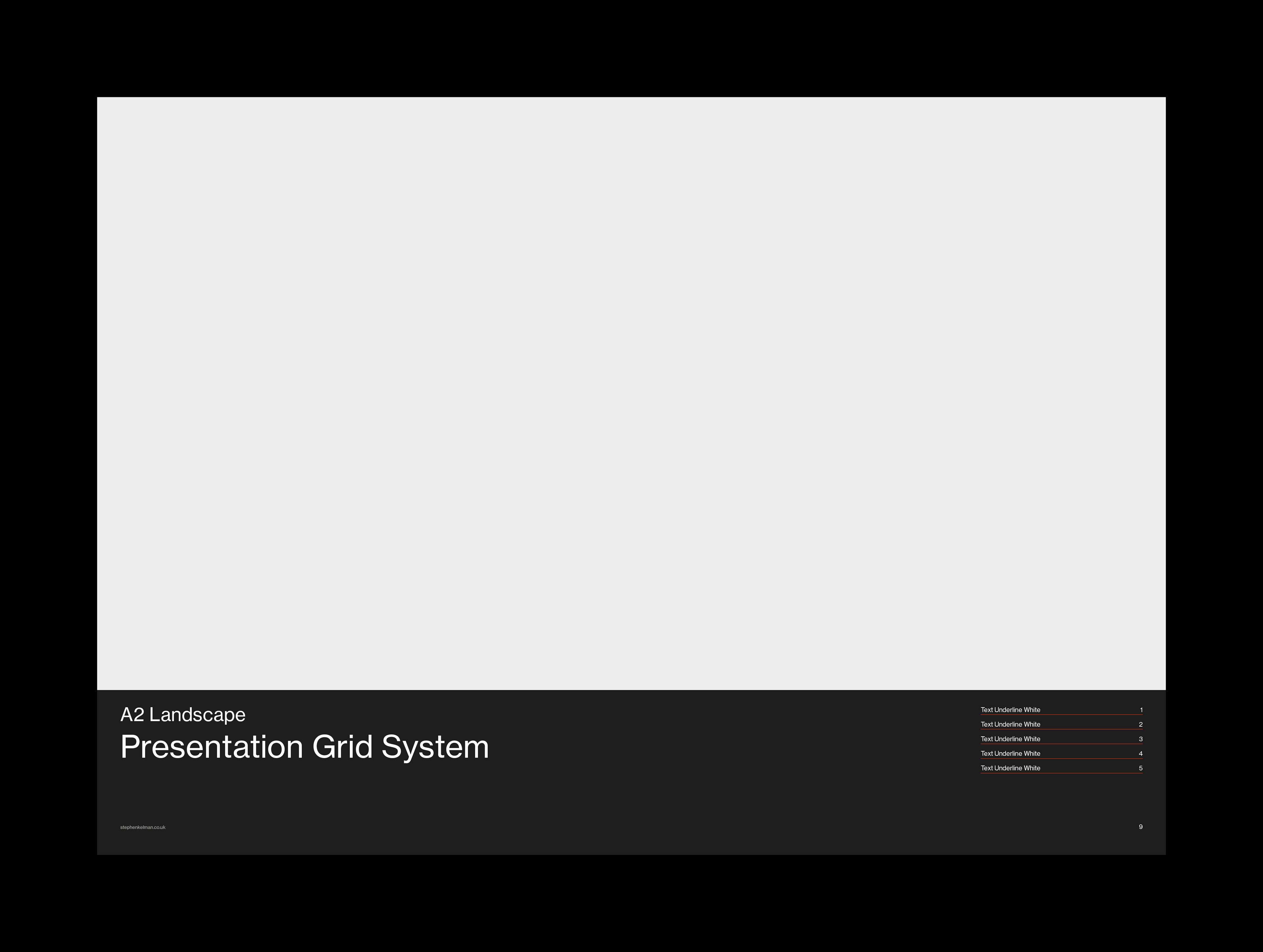Image-led dark board – large placeholder above a black title band.