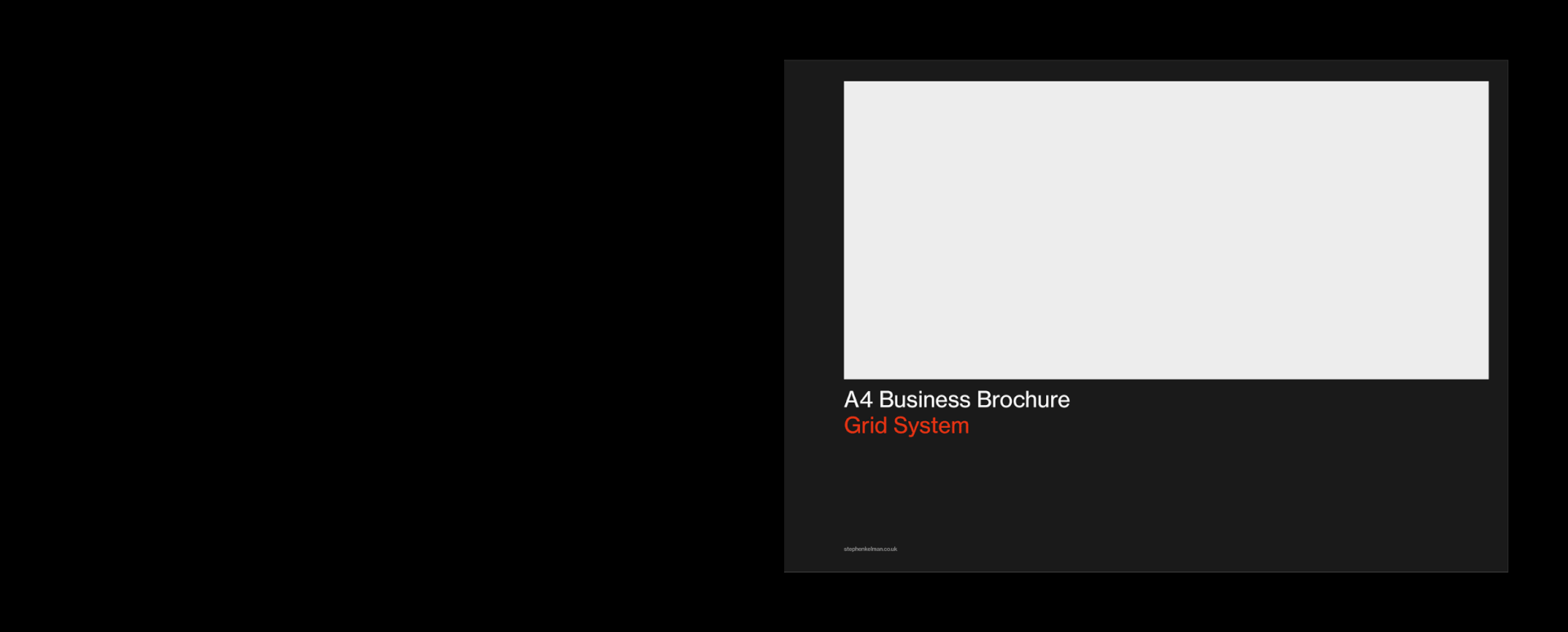 Animated gif showing layout options for an A4 landscape InDesign grid system template