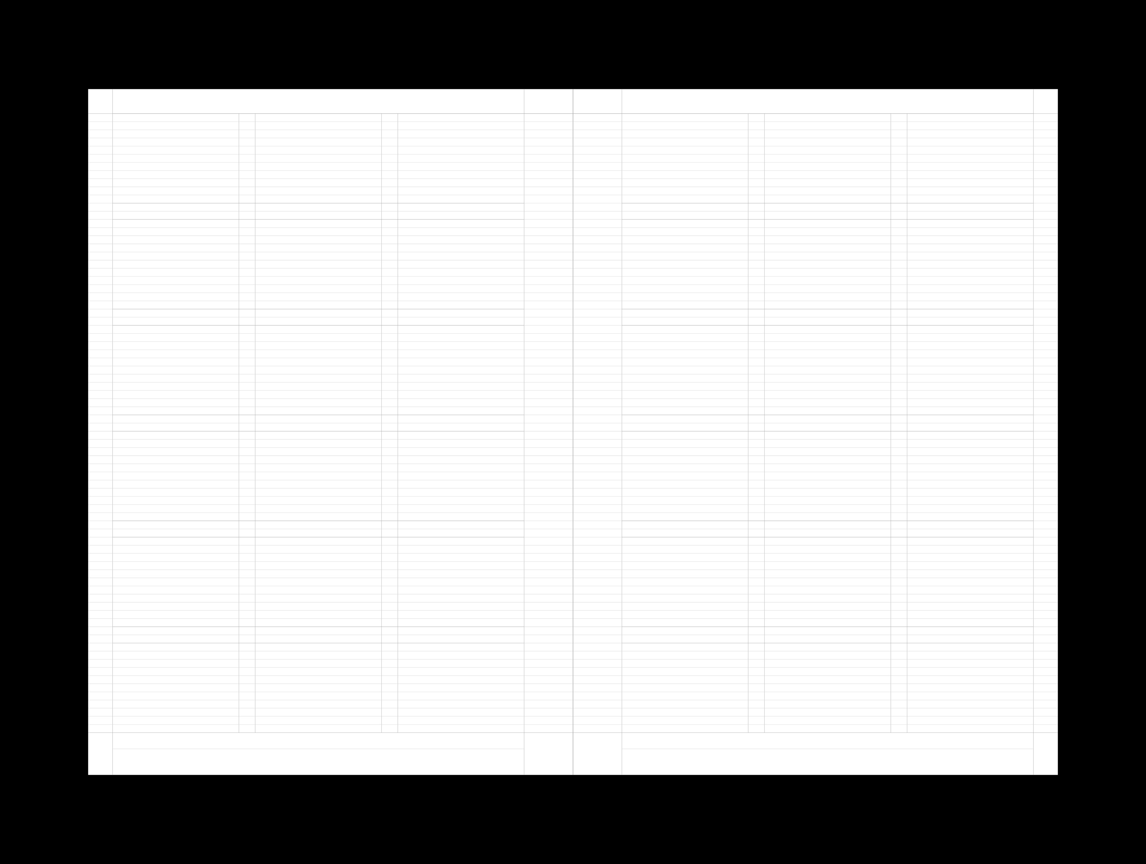 Spread overlaying the fine baseline grid on the three-column structure