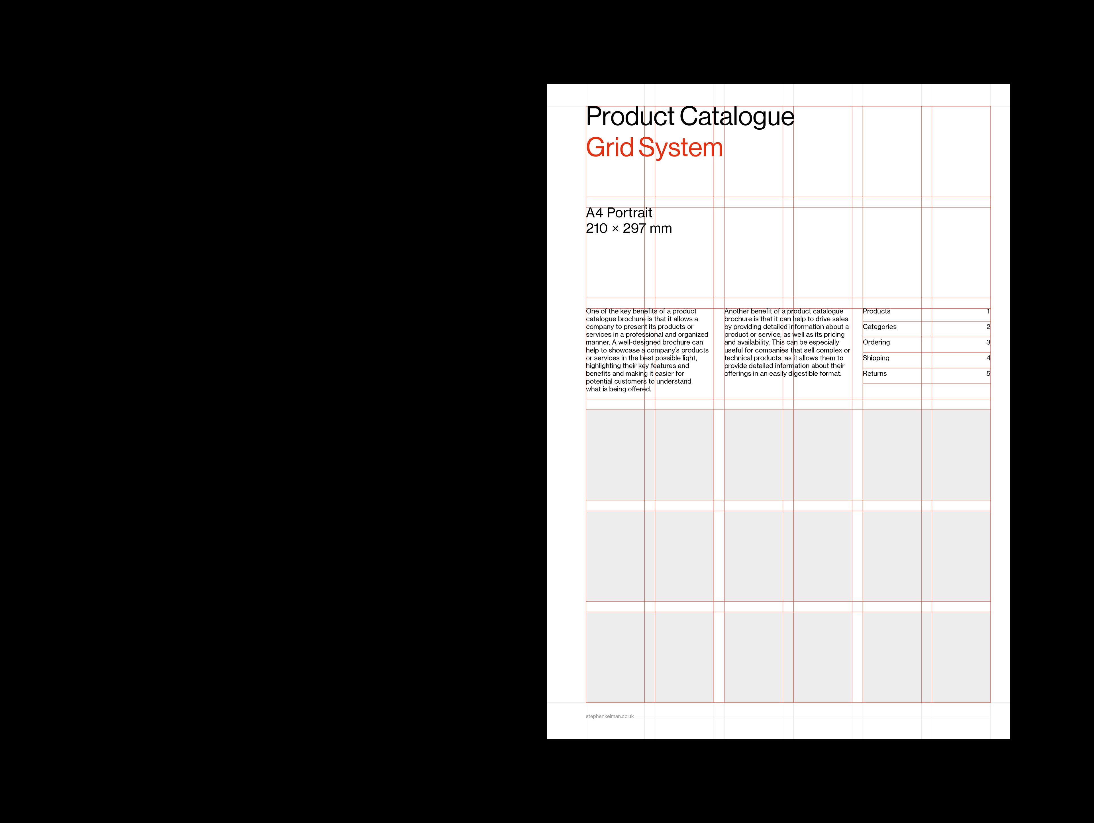Product Catalogue Brochure A4 Grid System for InDesign | Cover