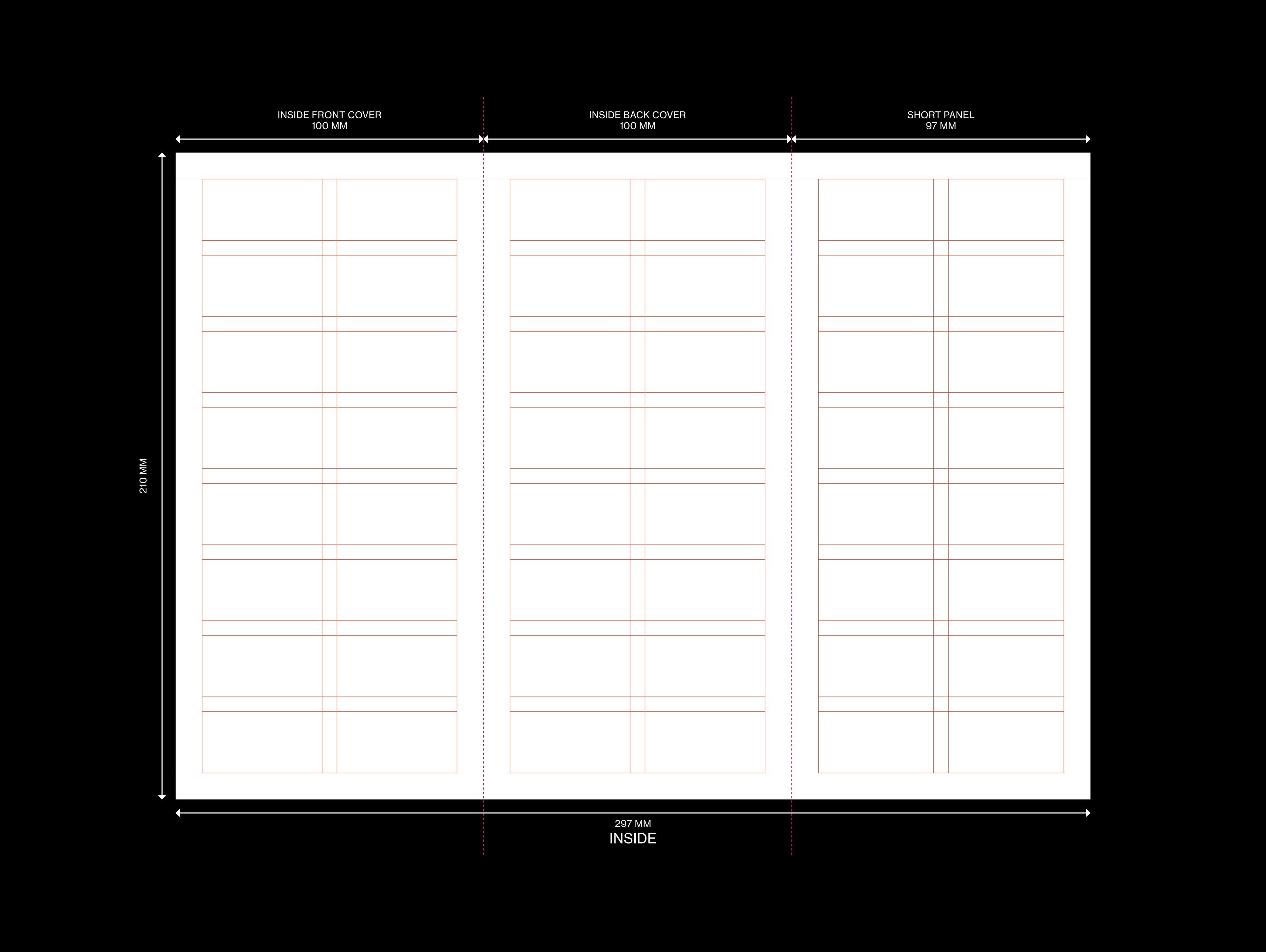 A4 Trifold / Leaflet / Brochure Grid System for Adobe InDesign