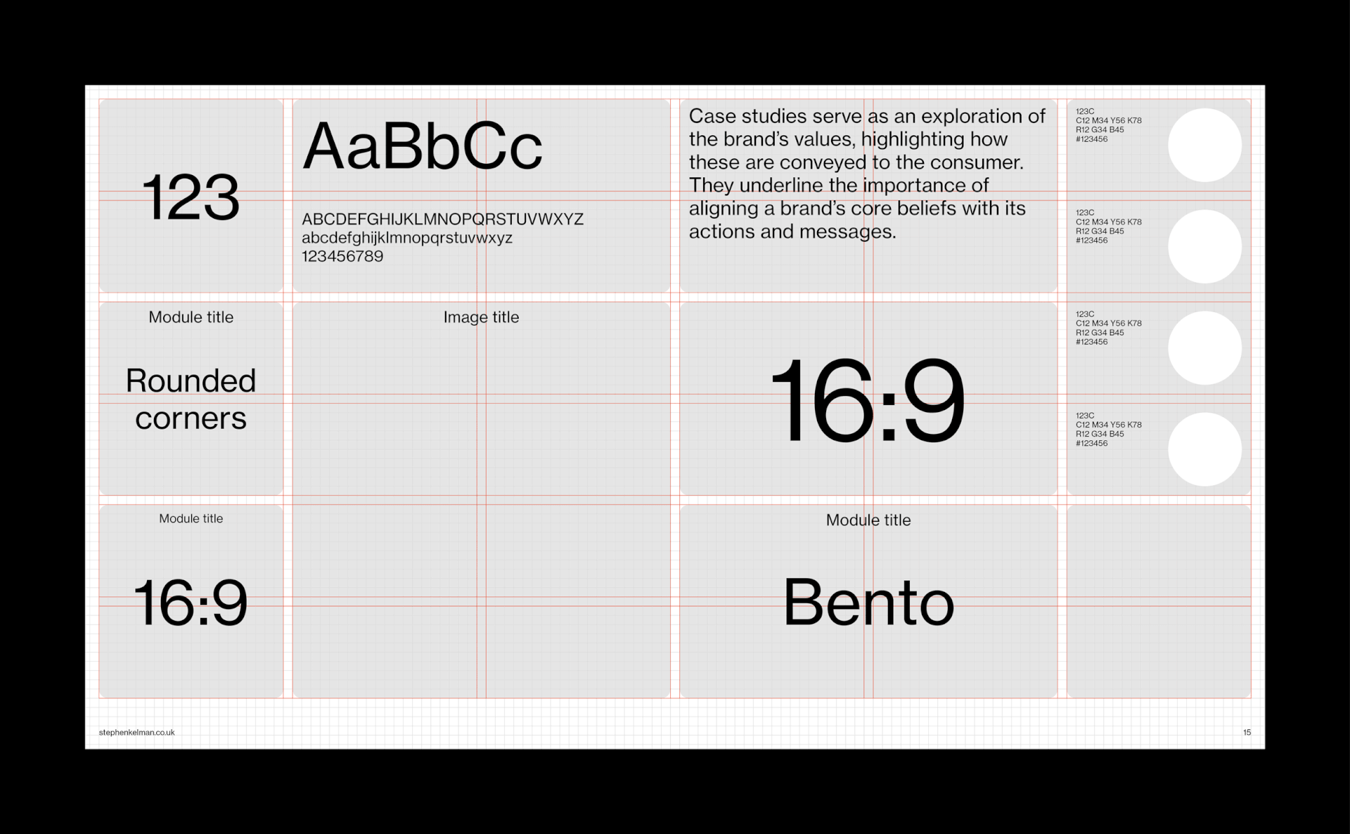 Bento Style Presentation Grid System for InDesign | Grid system animation