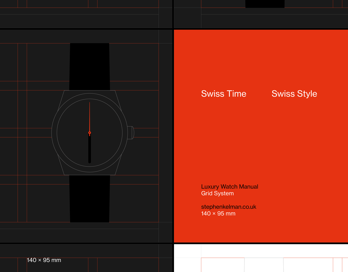 Luxury Watch Manual Grid System for InDesign