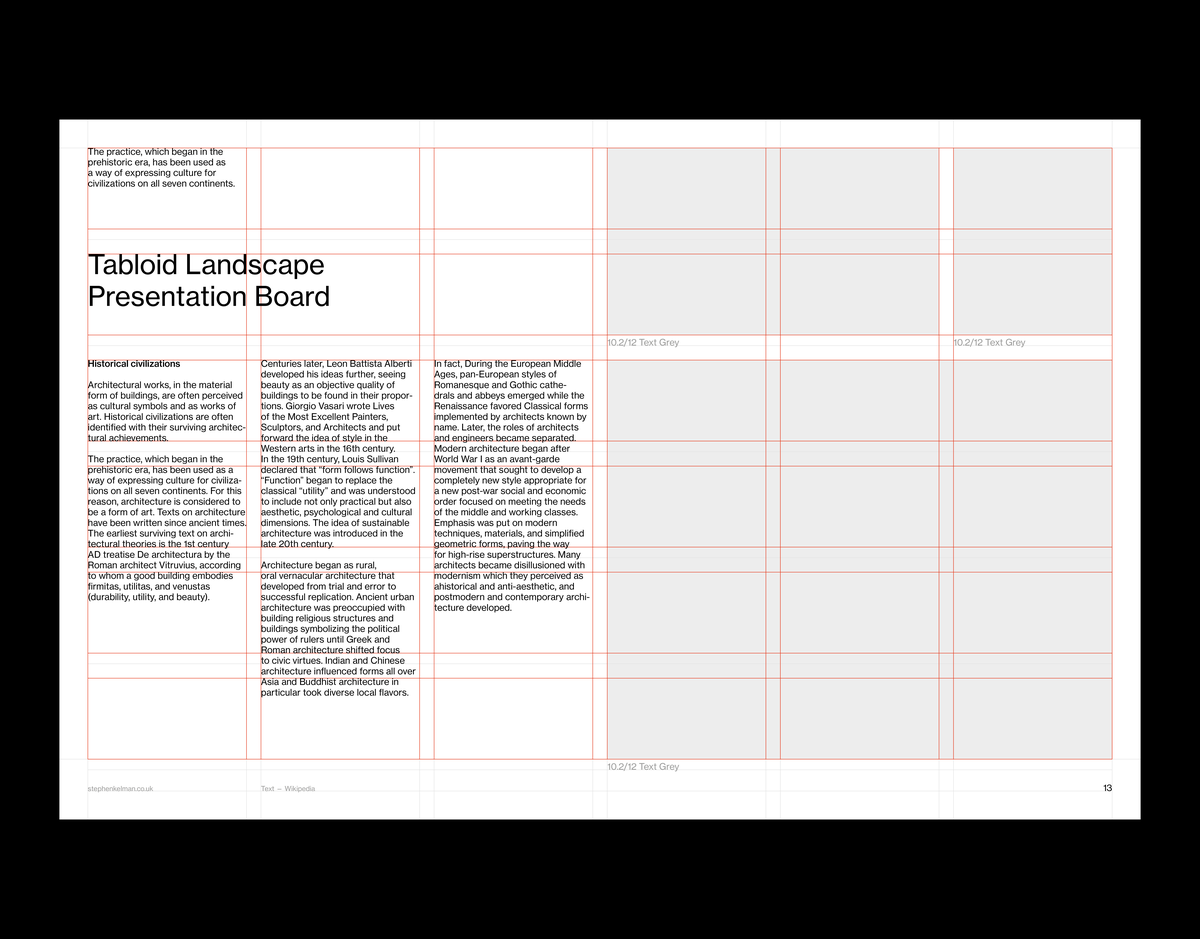 Tabloid Presentation Grid System for InDesign 2