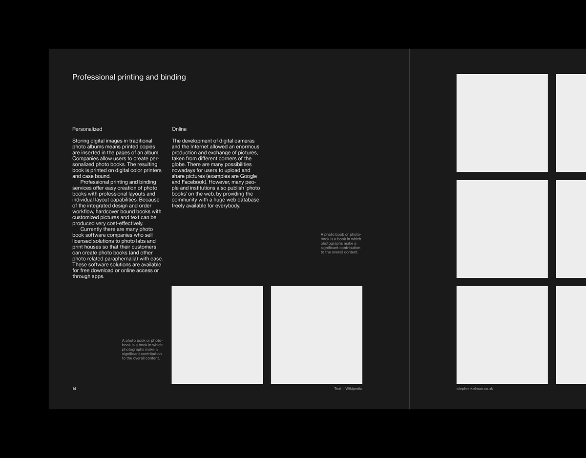 Square Photobook Grid System for InDesign | Sans