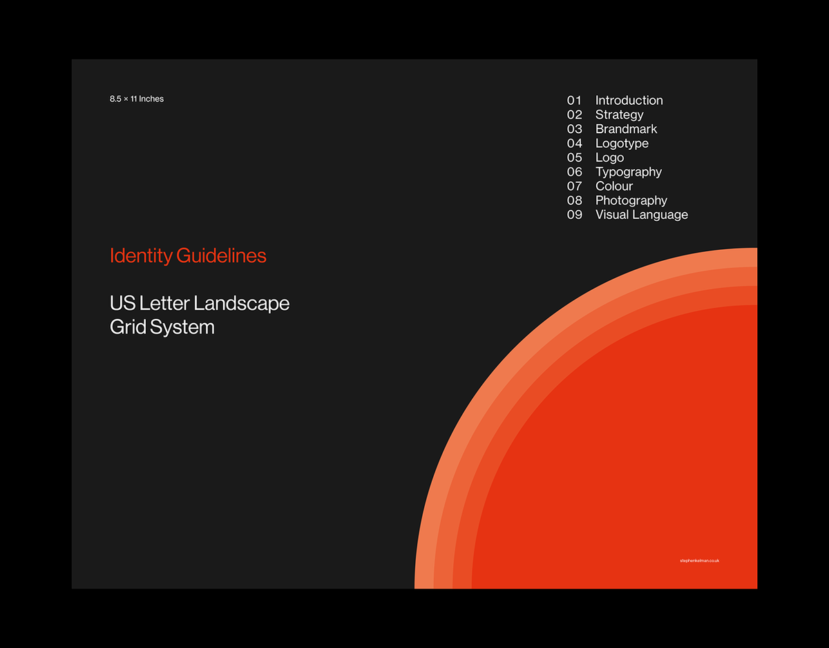 Branding Guidelines Grid System – US Letter Landscape