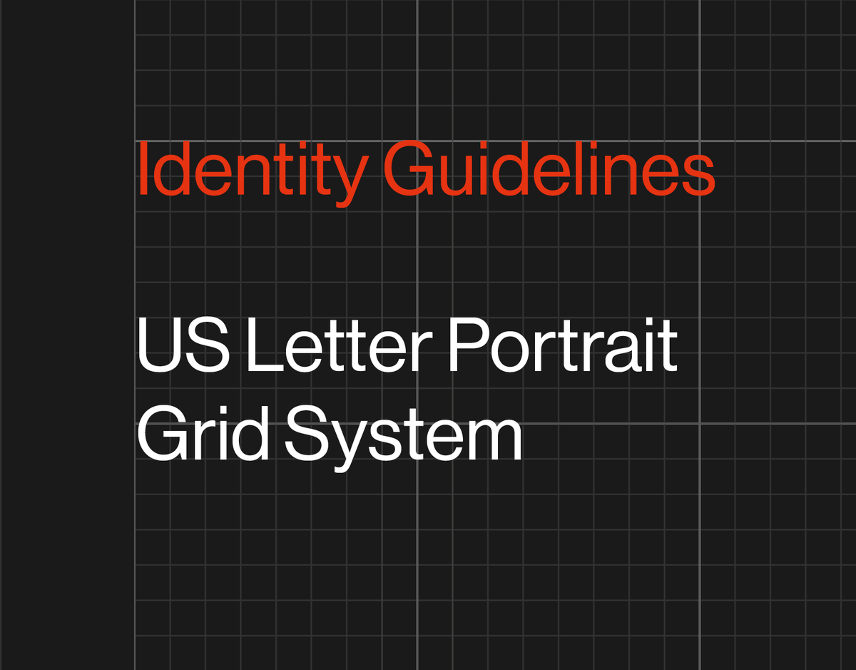 Brand Identity Guidelines Grid System – Letter Portrait