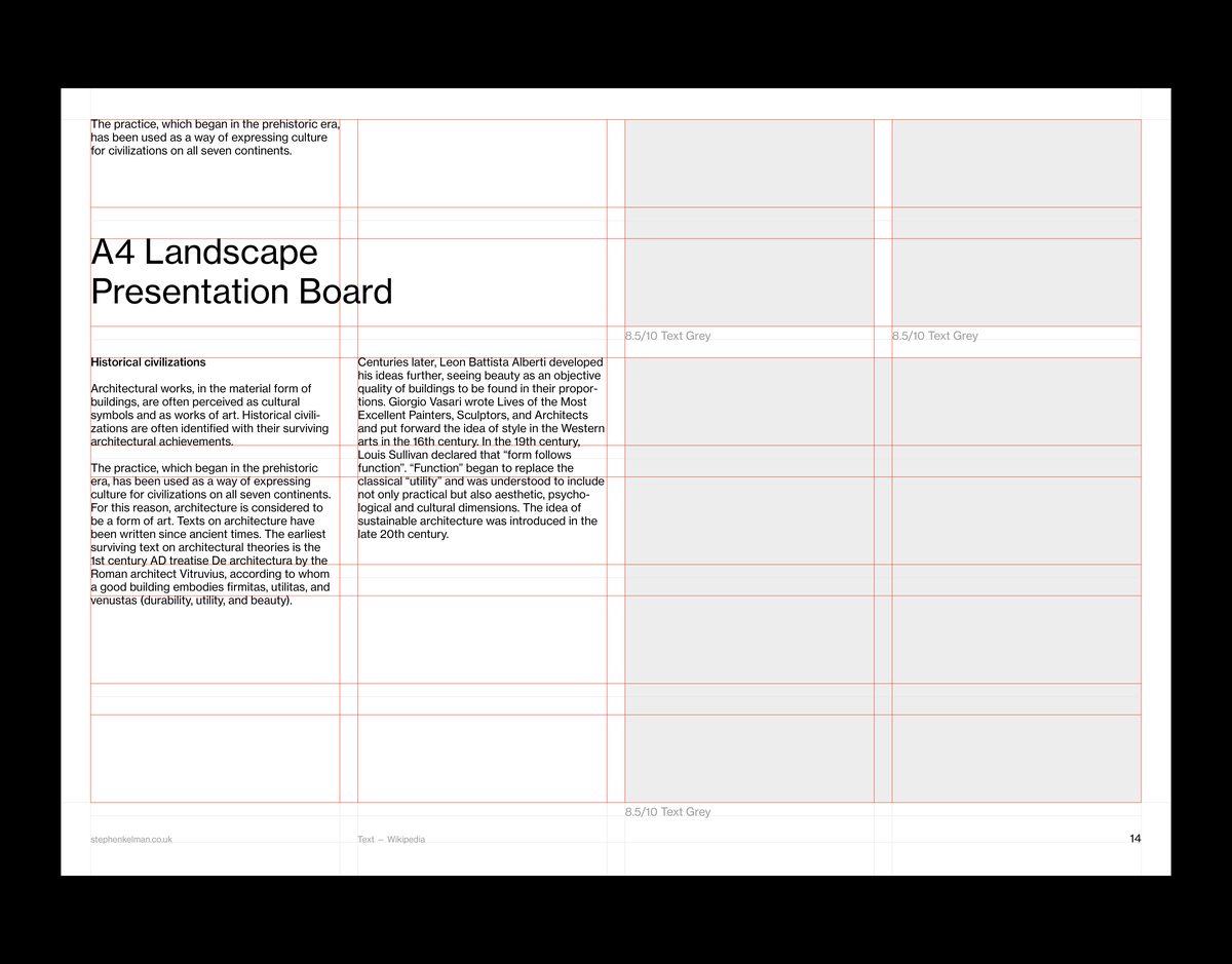 A4 Presentation Grid System for InDesign