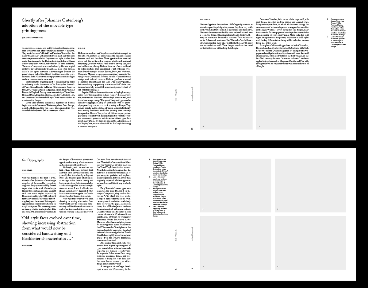 Serif Series Letter Landscape Grid System for InDesign