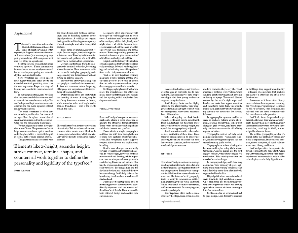 Serif Series US Letter Grid System for InDesign