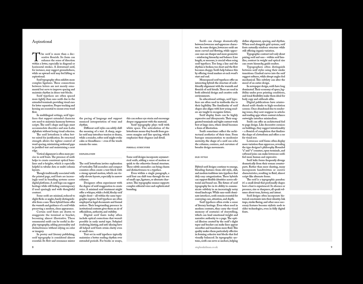 Serif Series A4 Portrait Grid System for InDesign