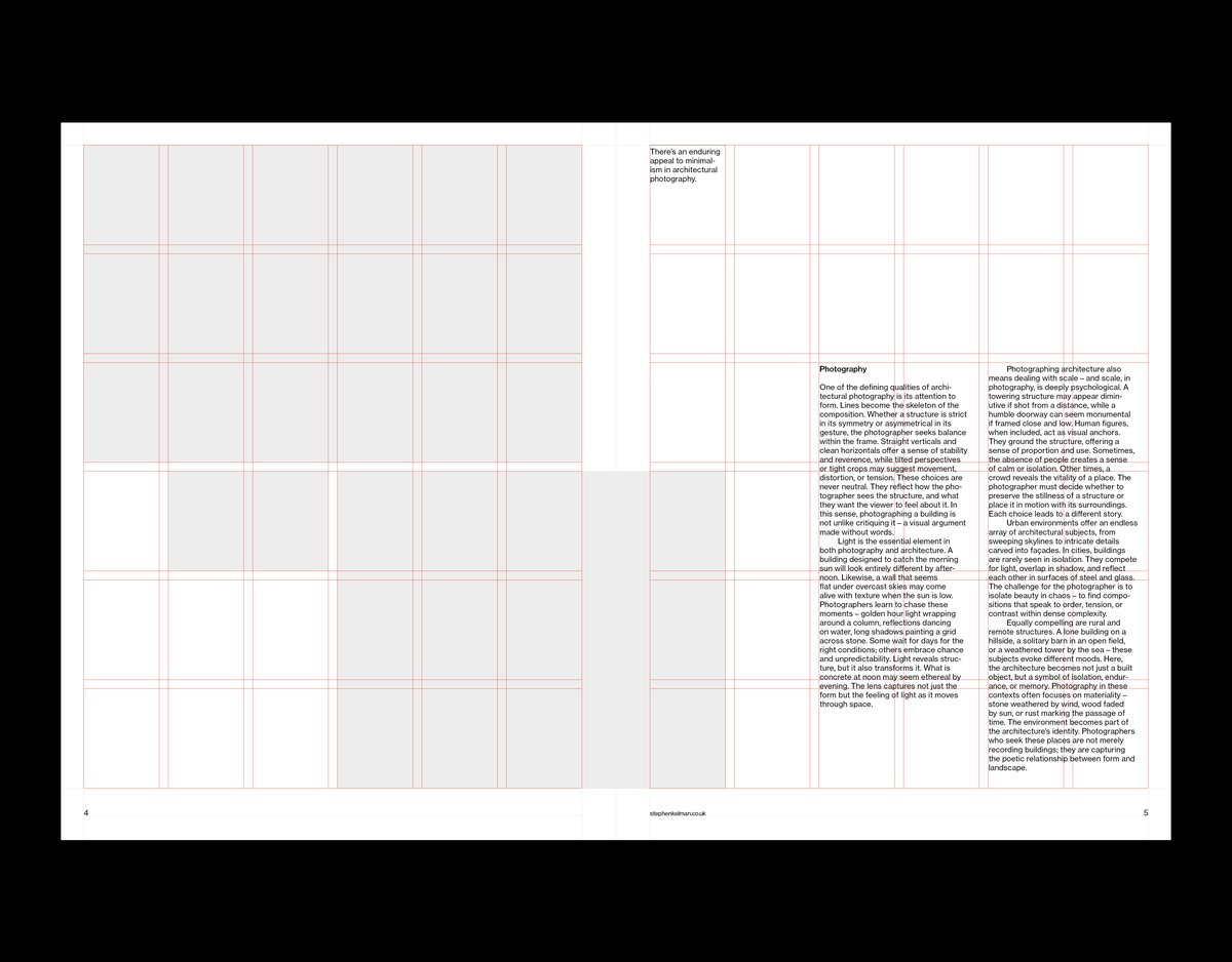 US Letter Photography Grid System for InDesign
