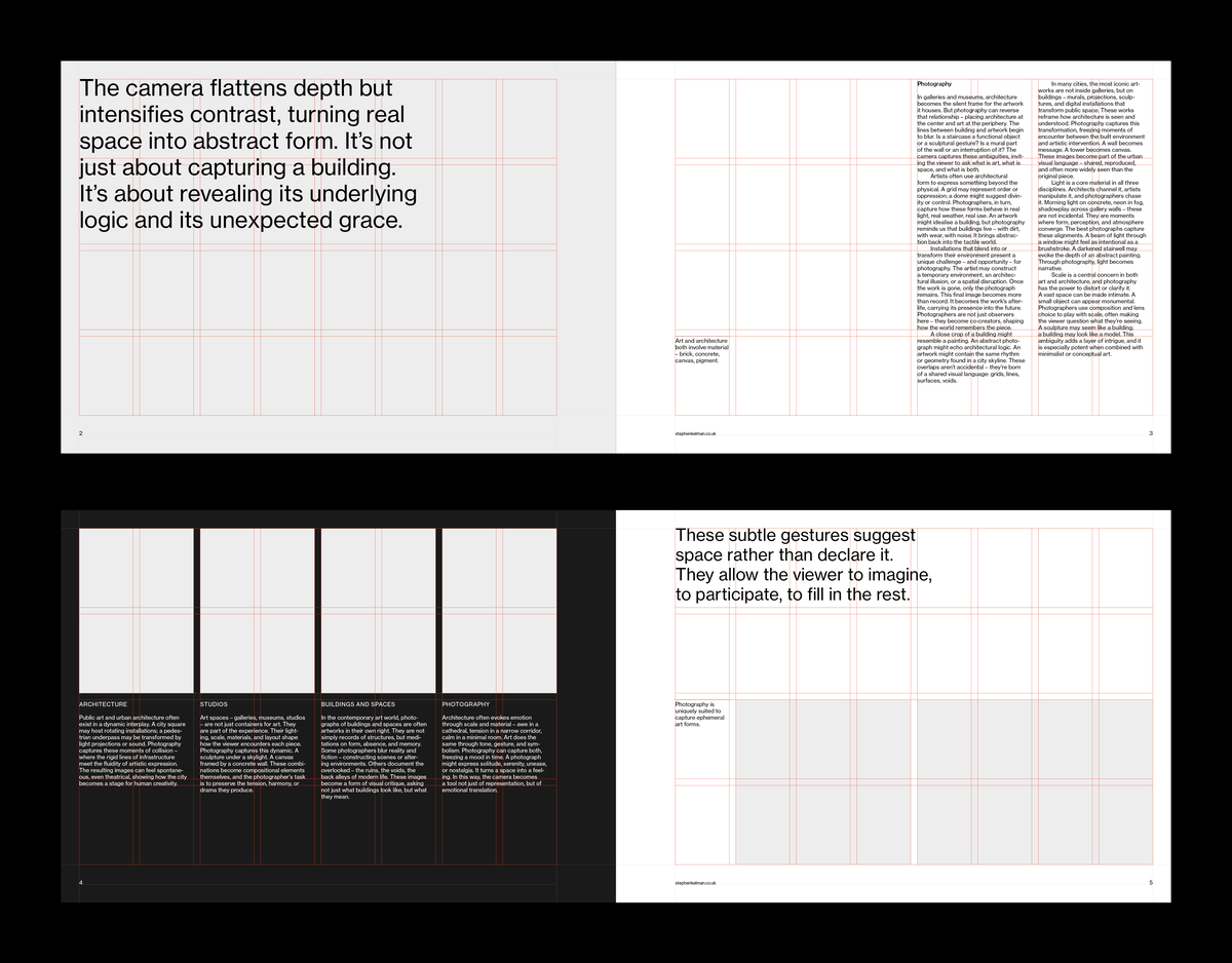 A4 Landscape Portfolio Grid System for InDesign