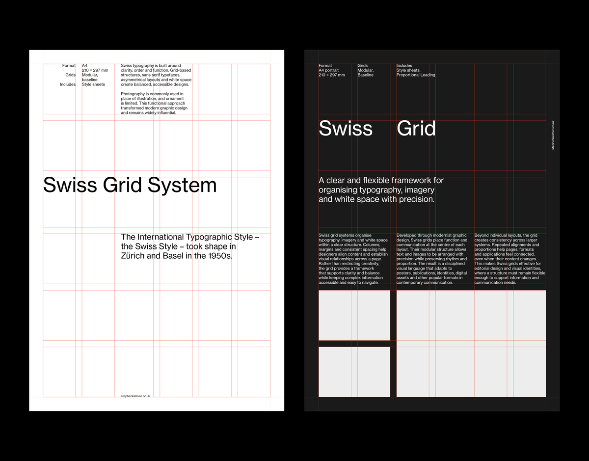 A4 Swiss Grid System for InDesign