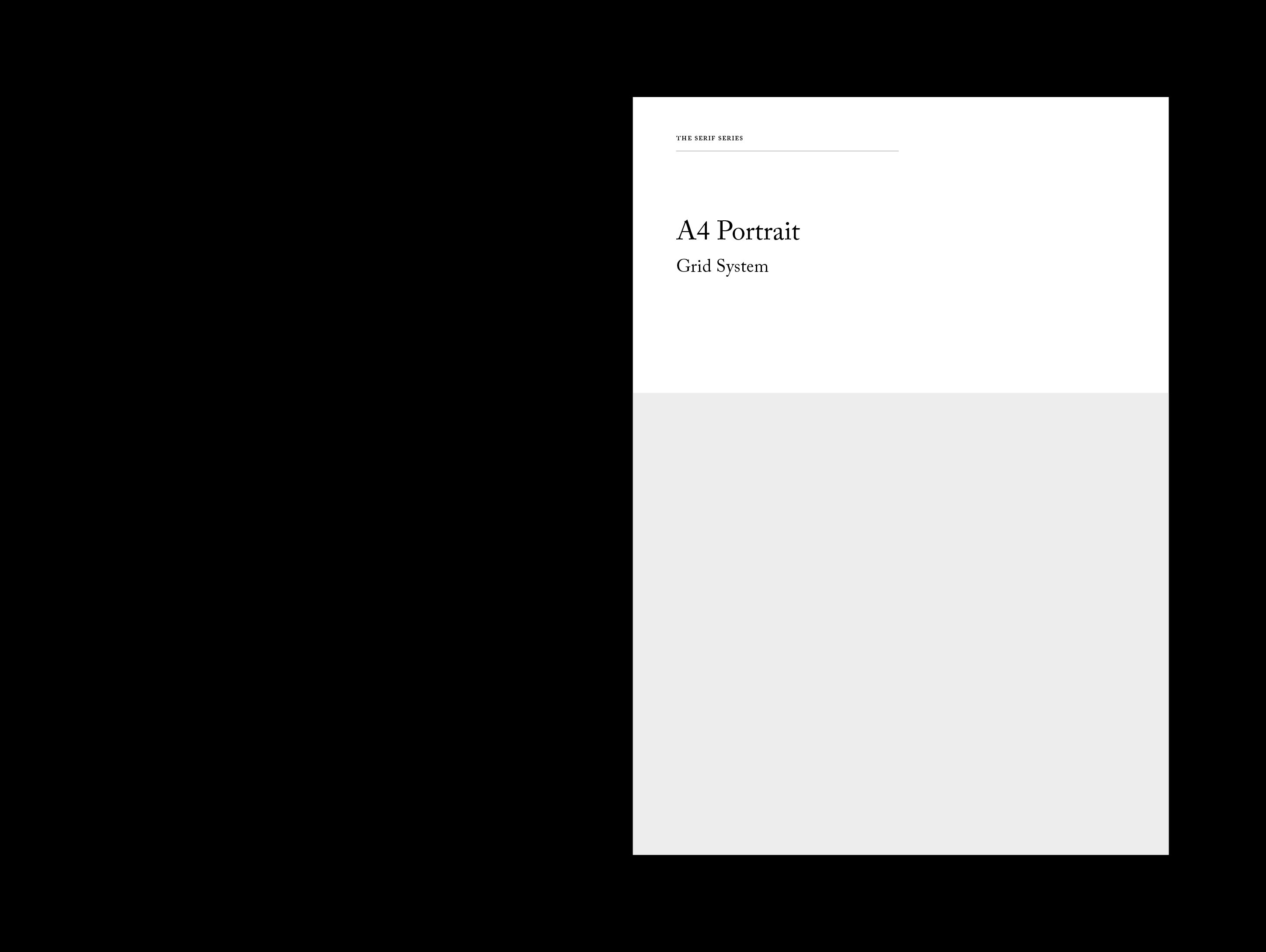 Serif Series A4 Portrait Grid System for InDesign