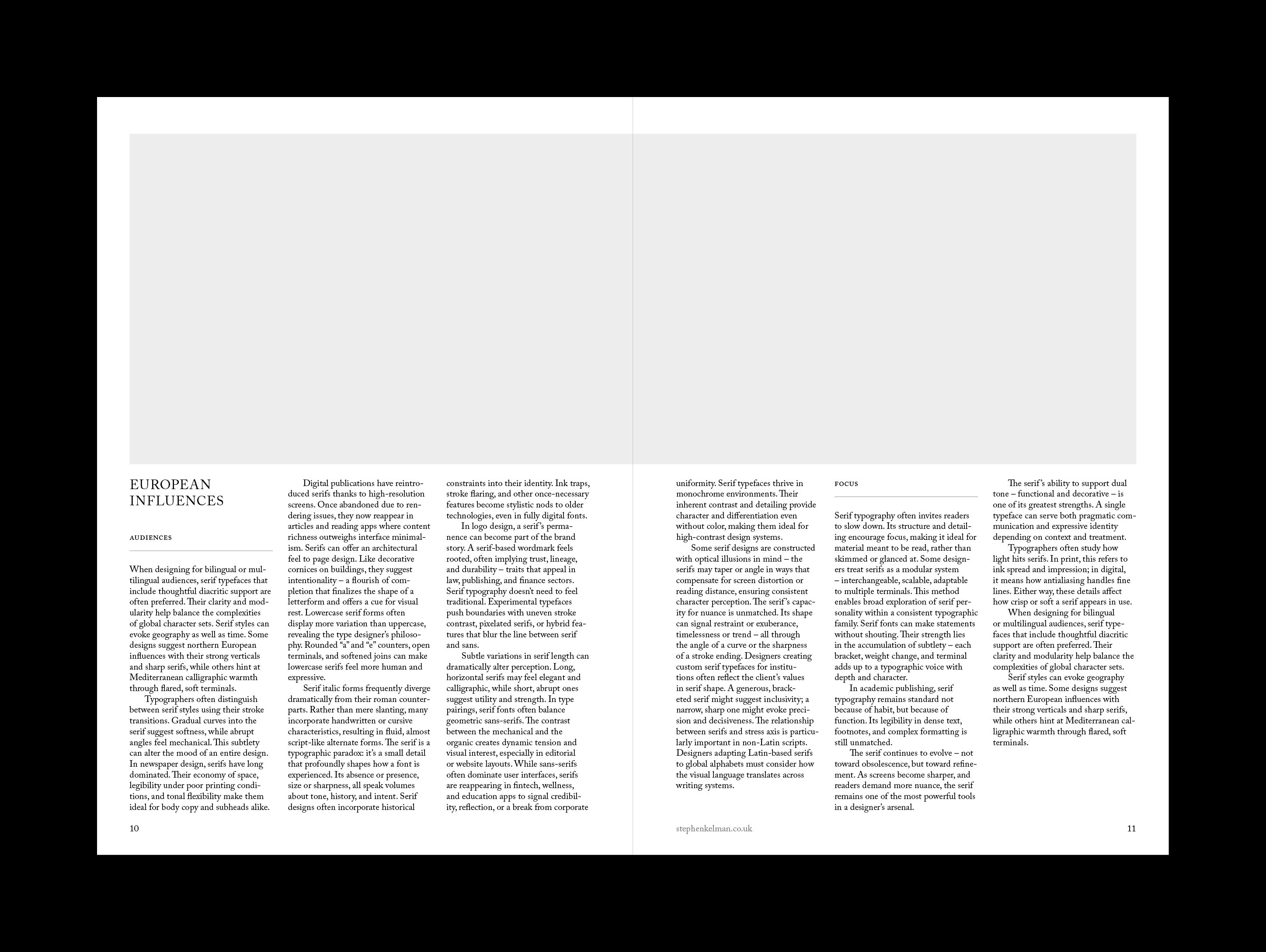 Serif Series A4 Portrait Grid System for InDesign