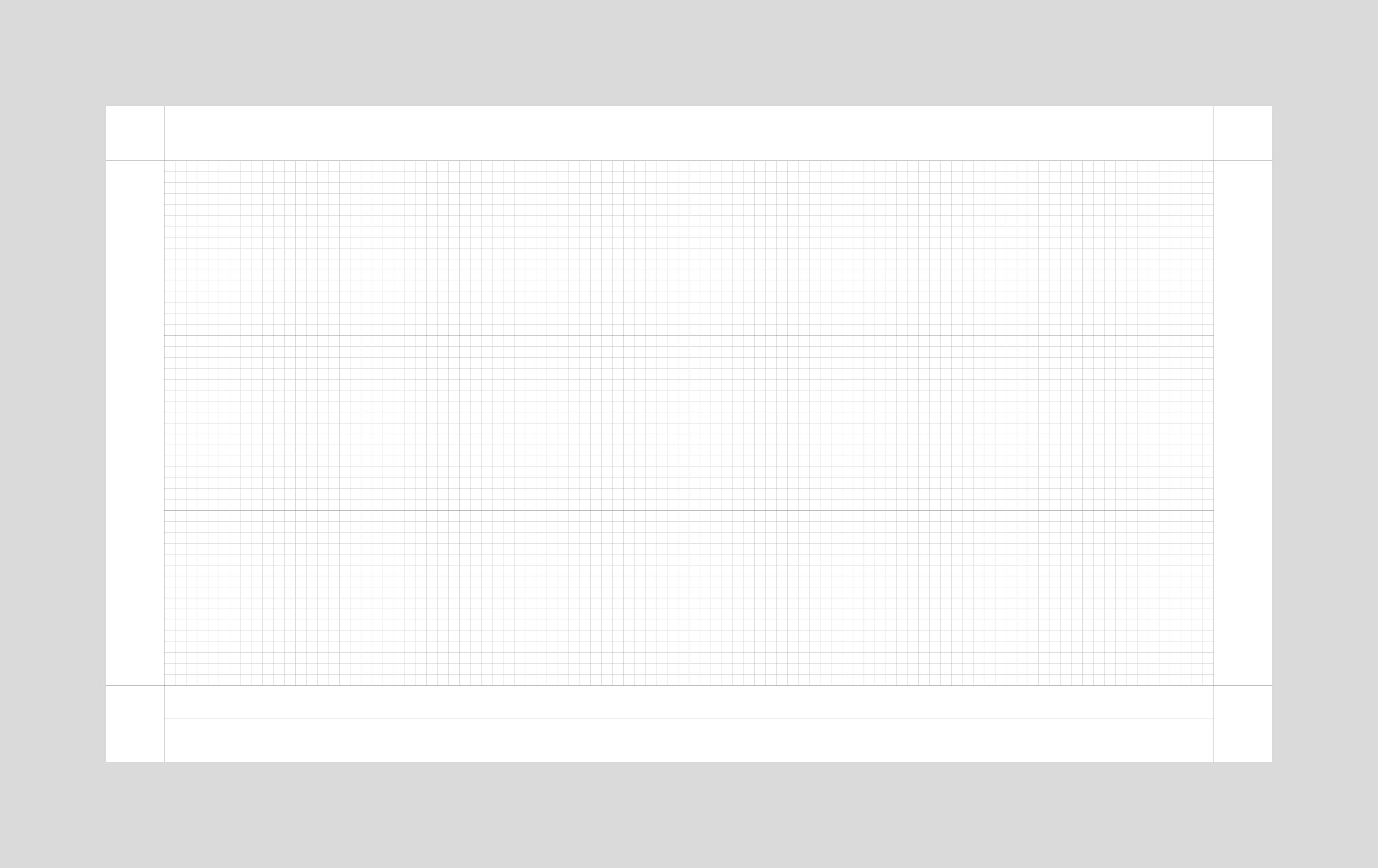 Modular grid with document grid for a 16:9 digital presentation InDesign template