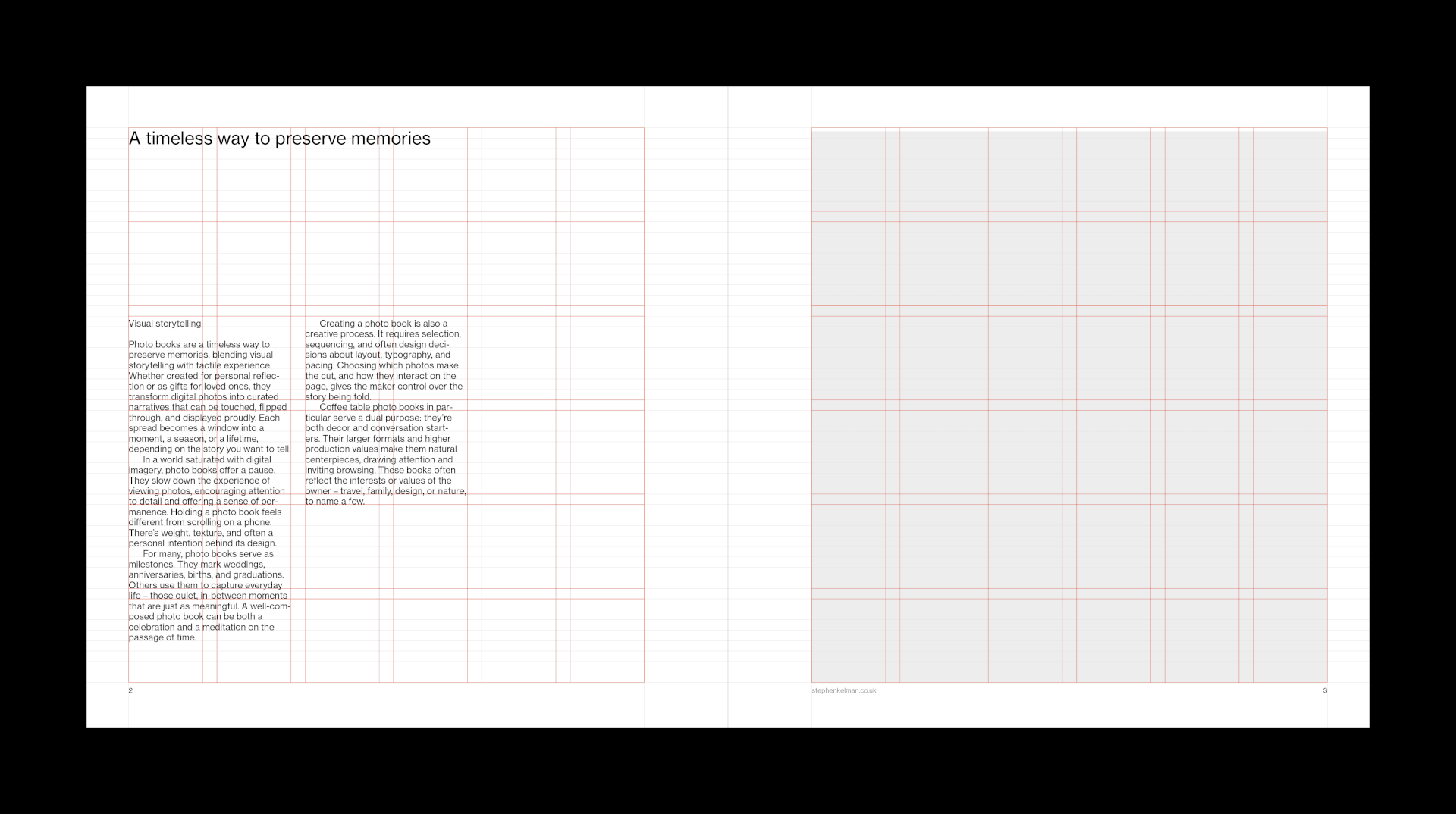 Square Photobook Grid System for InDesign | Sans