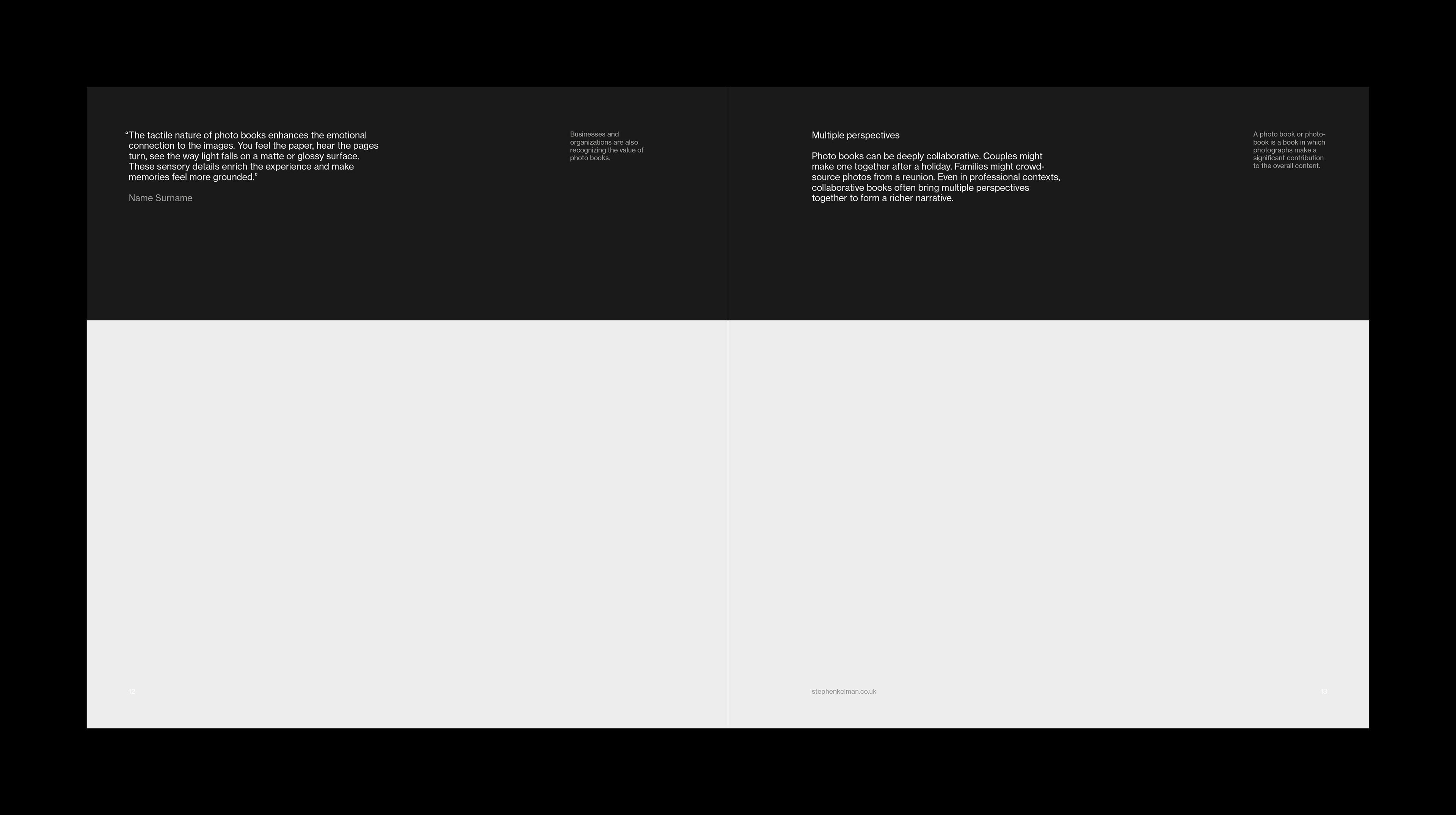 Square Photobook Grid System for InDesign | Sans