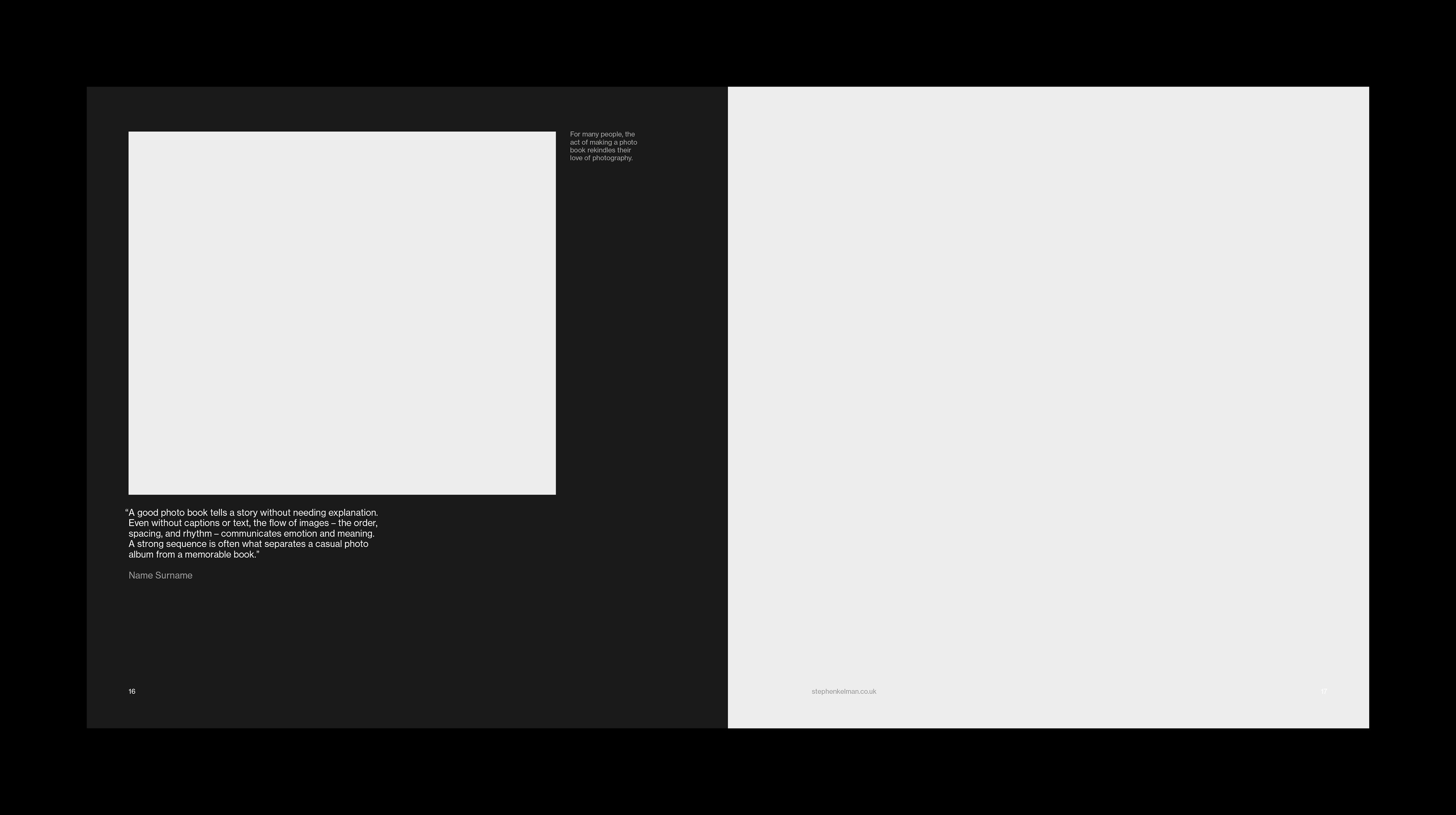 Square Photobook Grid System for InDesign | Sans