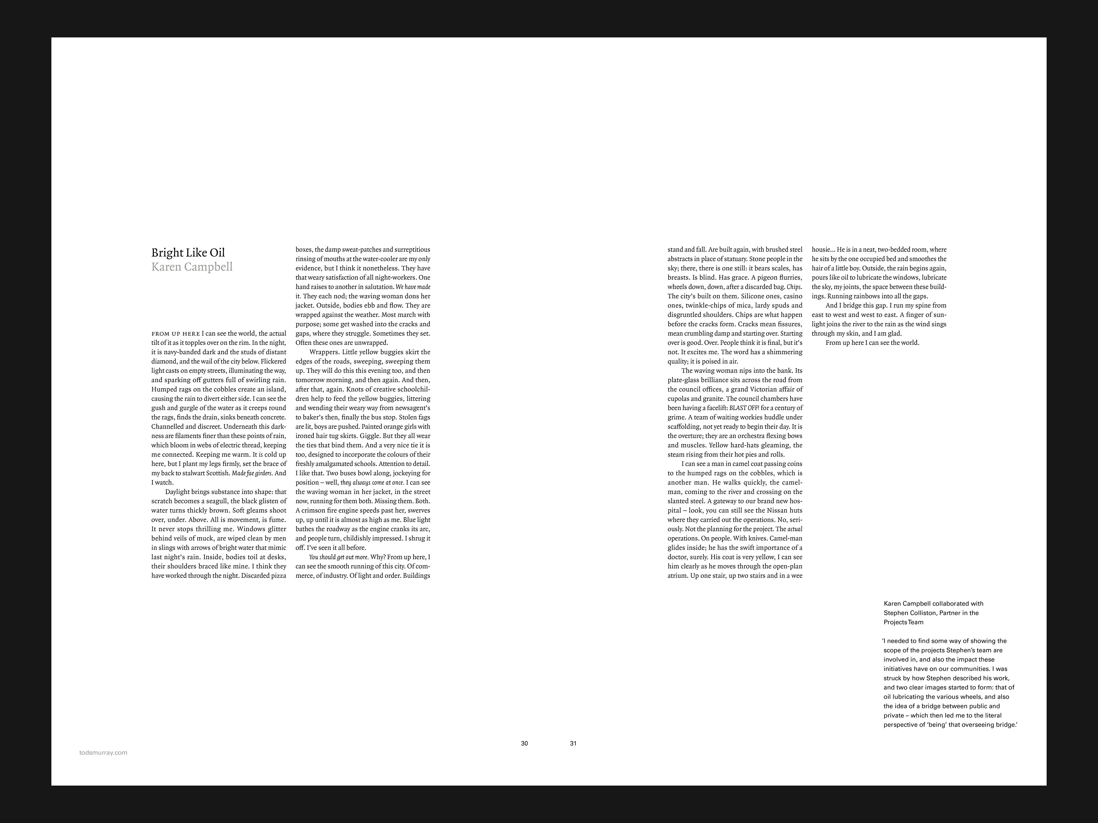 Lawyer brochure copy spread