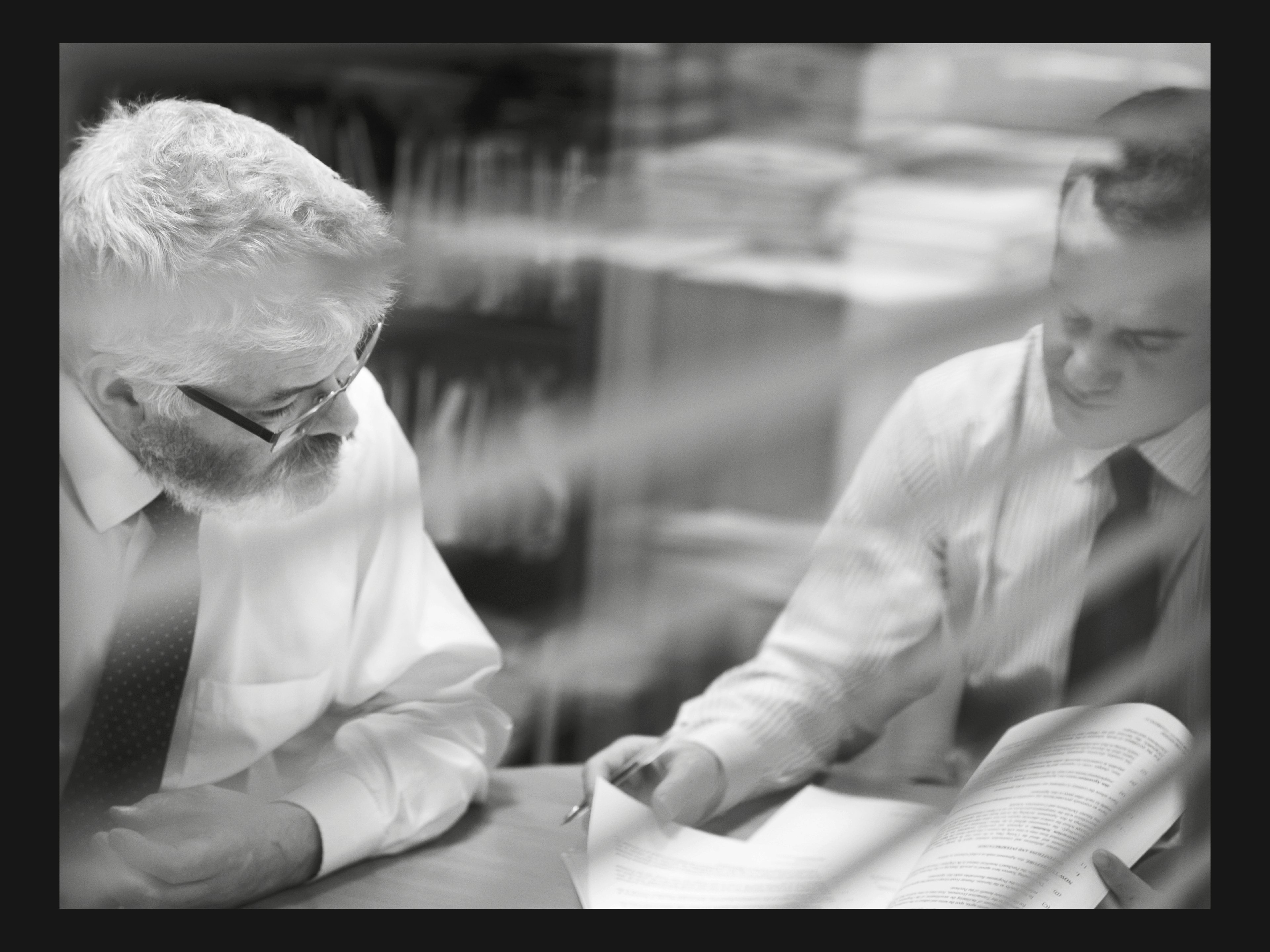 Two lawyers working hard