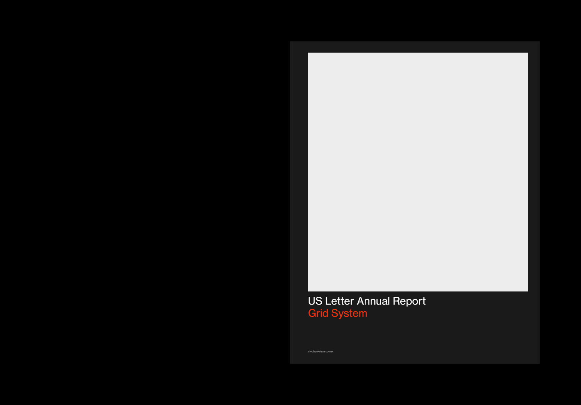 Cover layout examples for a US letter format InDesign template designed for annual reports
