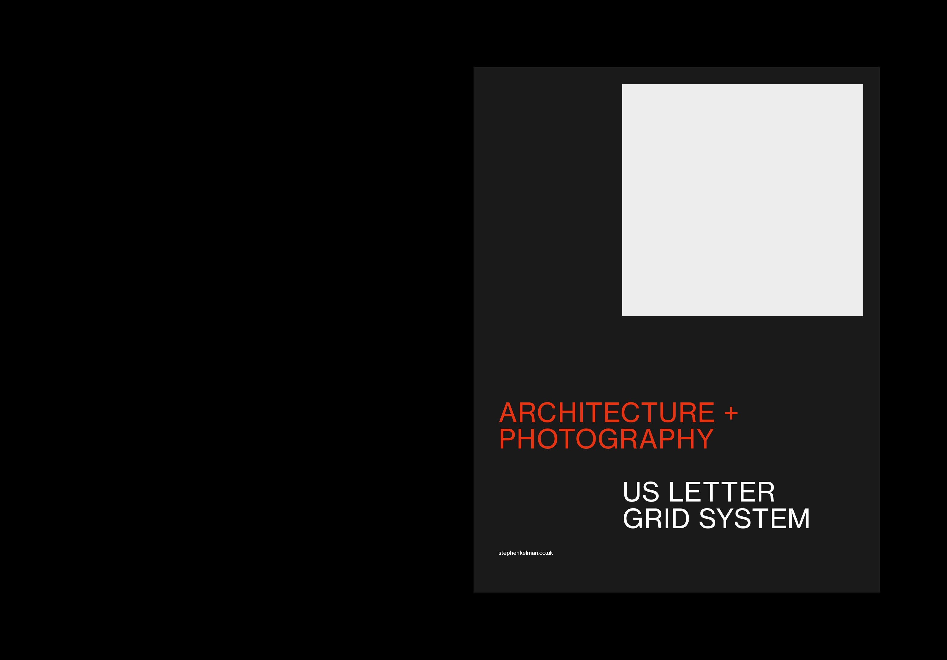 Black cover layout titled Architecture + Photography with a red heading and a single image panel.