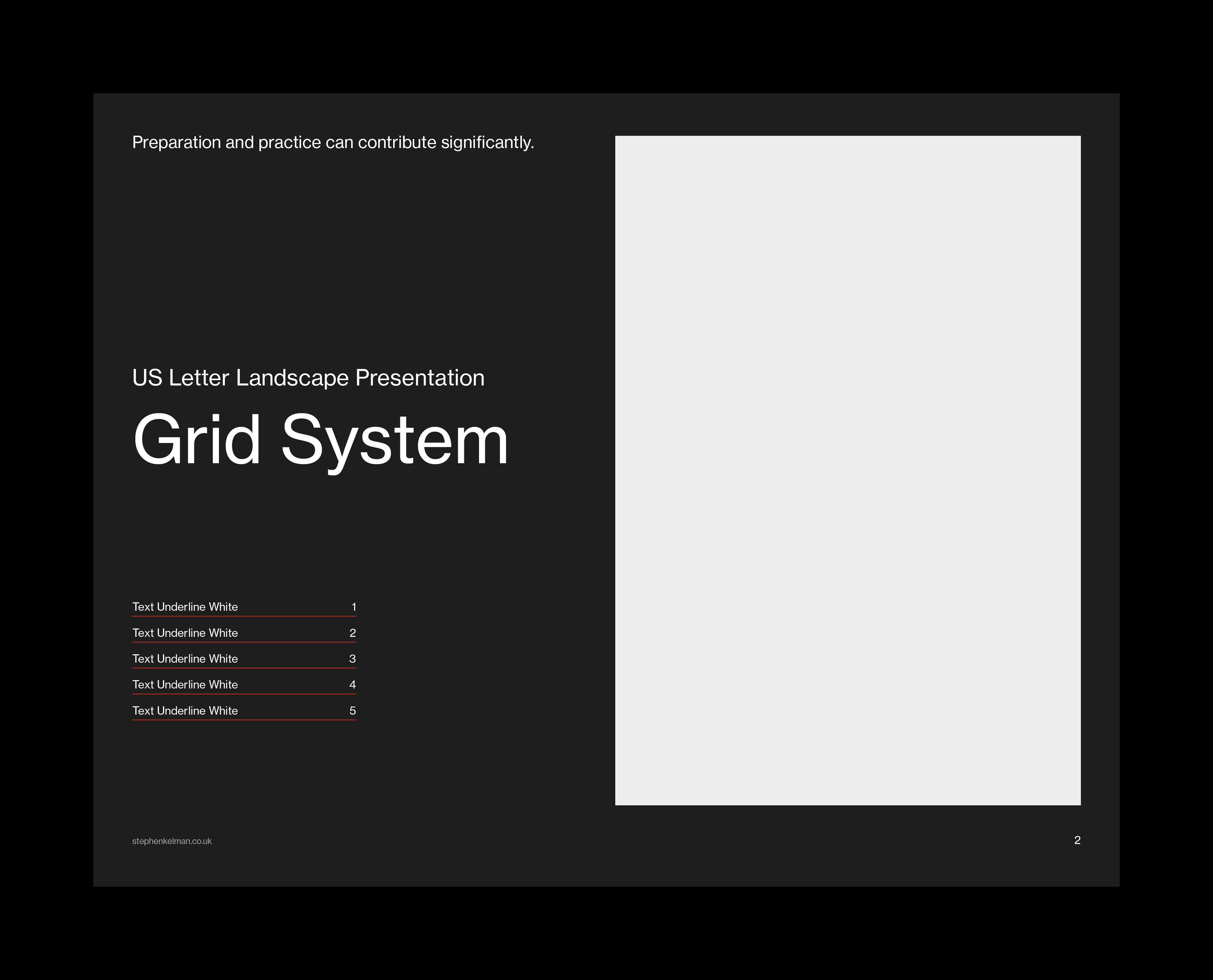 US Letter Presentation Grid System for InDesign