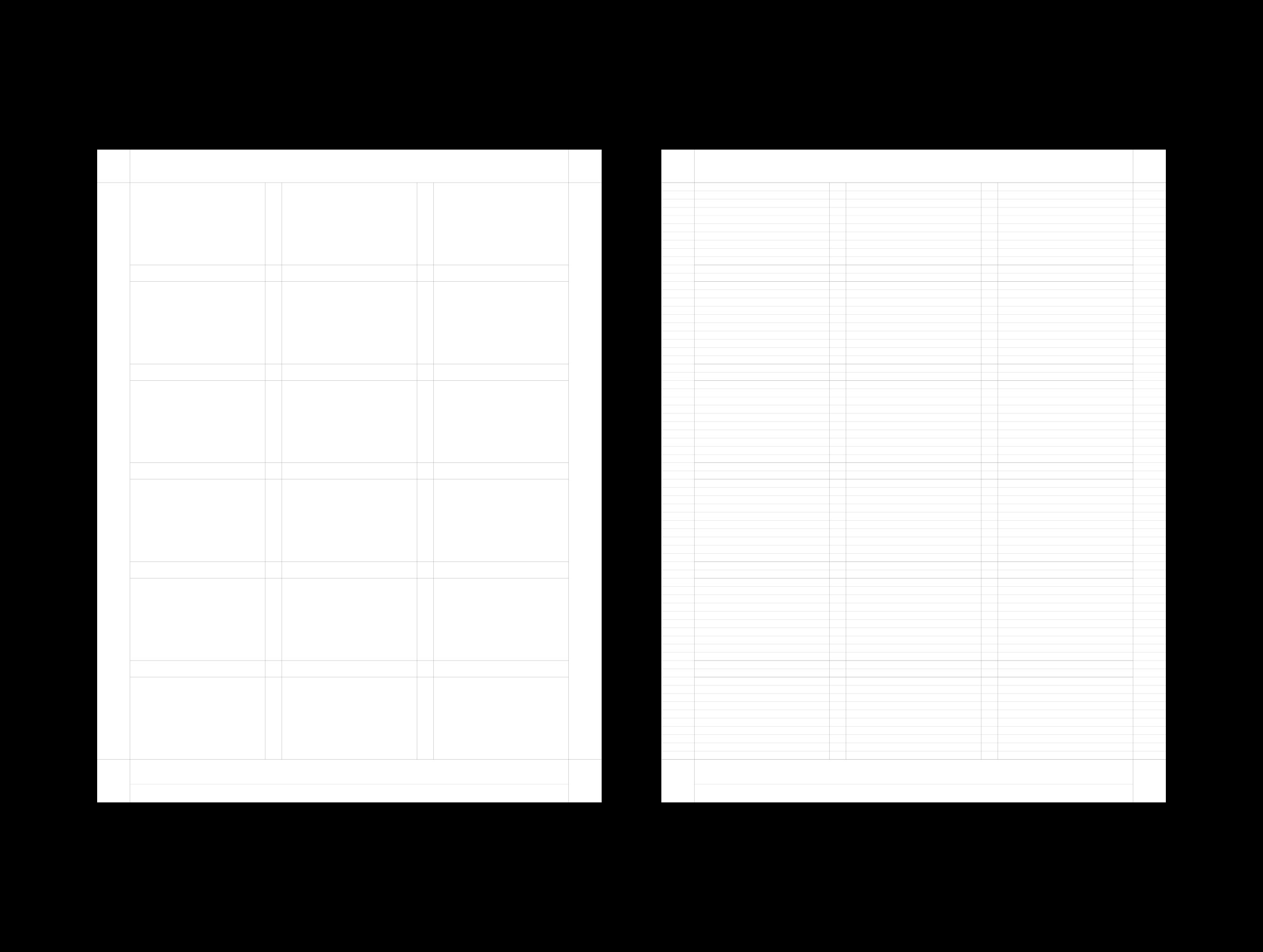 US Letter White Paper Grid System for InDesign: facing pages showing the 18-field modular and baseline grids.